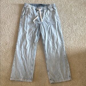 Gap high rise wide-leg drawstring pants